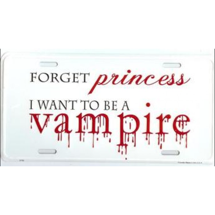 LP2732 6 x 12 in. Princess Vampire License Plate