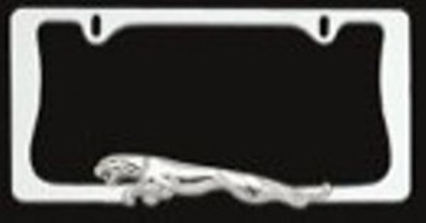 DF136C 6 x 12 in. Jaguar Chrome License Frame - Free Screw Caps Included