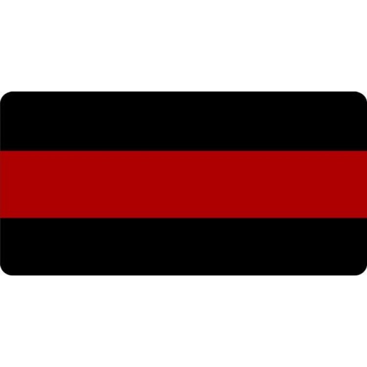 LPO976 Thin Red Line Photo License Plate