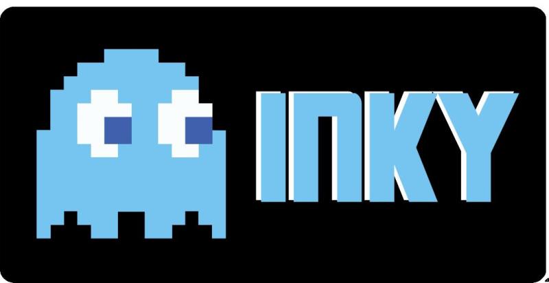 6 x 12 in. Pac-Man Inky Photo License Plate