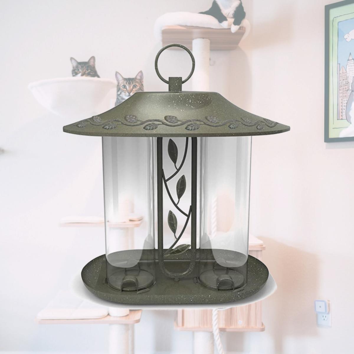 Picture of Gardman 60052108X Peckish Secret Garden Dual Seed Wild Bird Feeder, Green