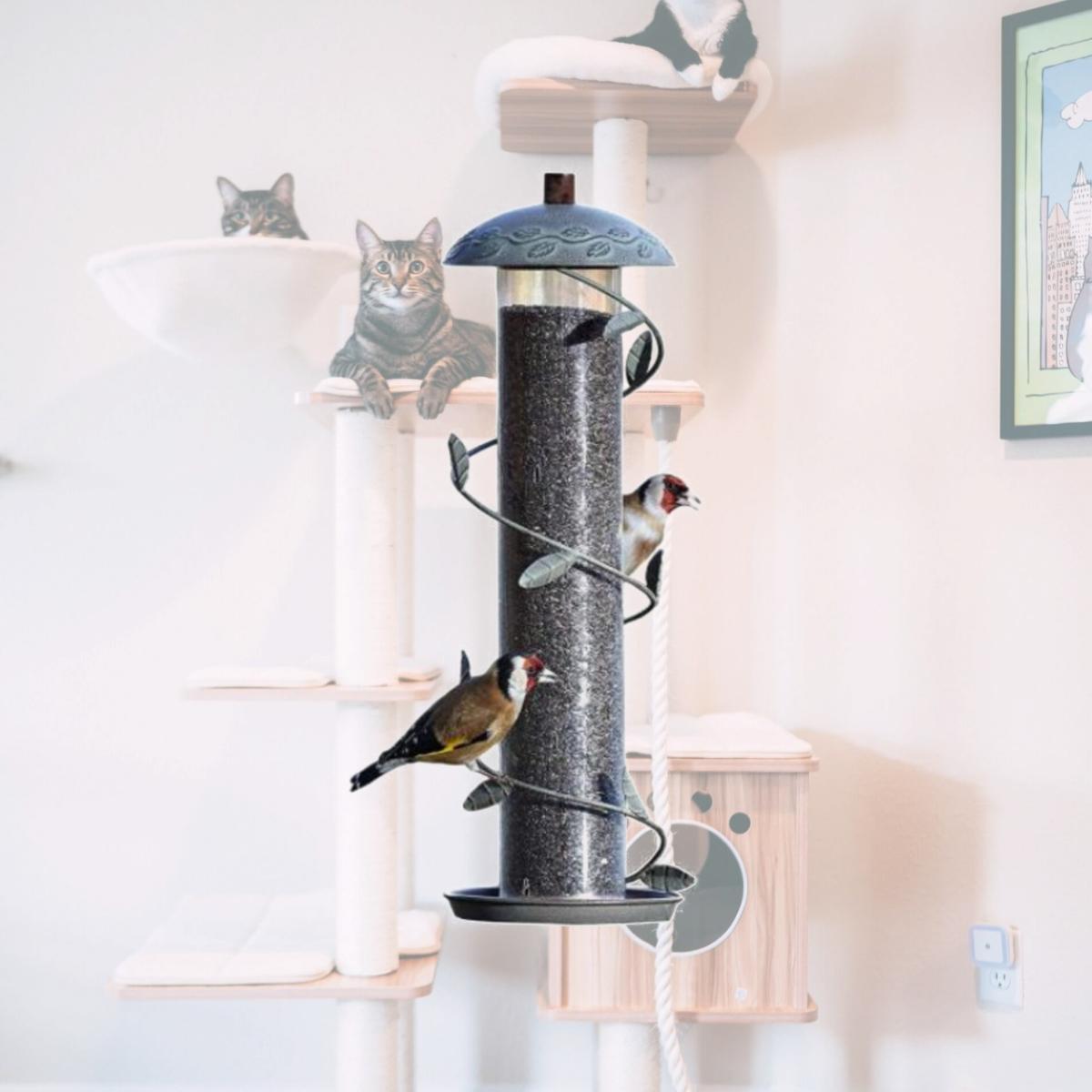 Picture of Gardman 60052106X Peckish Secret Garden Spiral Decorative Metal Seed Wild Bird Hanging Feeder