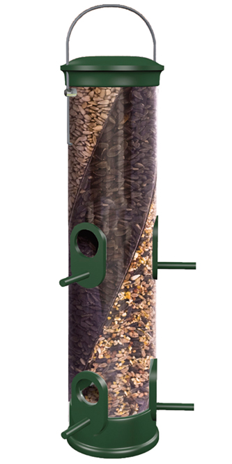Picture of Gardman 60053042X All Weather 3 Seed Twist Feeder, Green