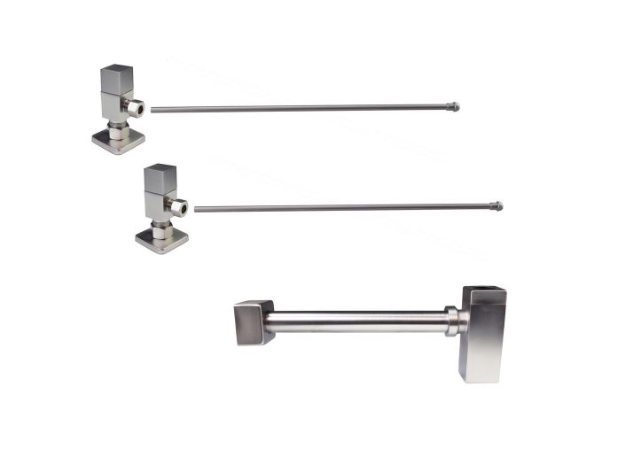 Square European Pedestal Kit, Satin Nickel