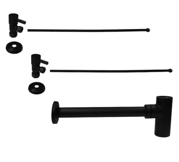 Round European Pedestal Kit, Matte Black