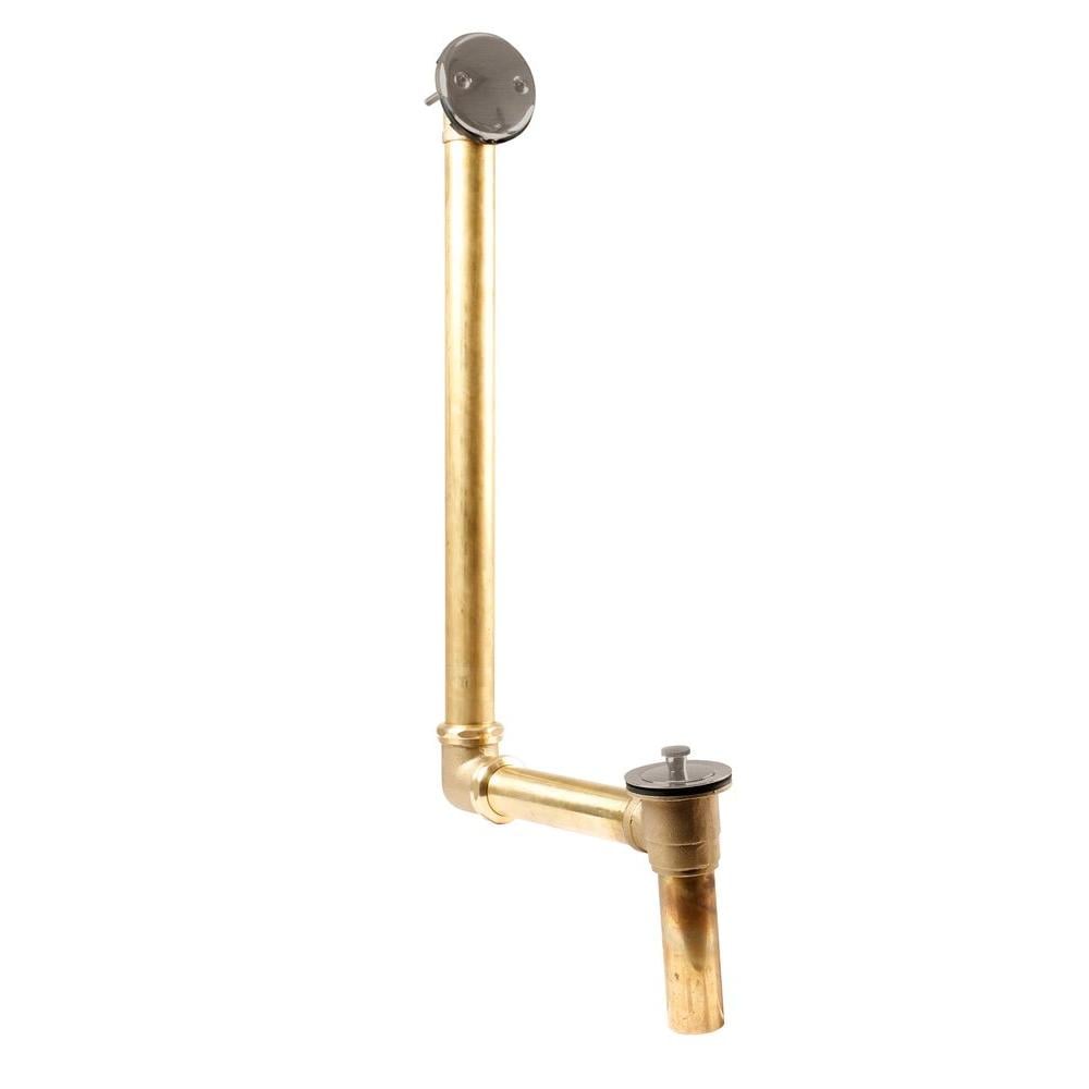 7941817-DC-07 Direct Connect Overflow with Tip-Toe Trim & 2-Hole Overflow Cover, Satin Nickel