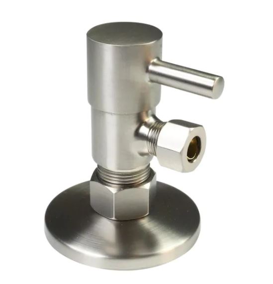 Round 0.25 Turn Angle Stop, Satin Nickel
