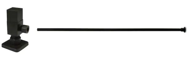 Toilet Kit with Square Angle Stop, Oil Rubbed Bronze