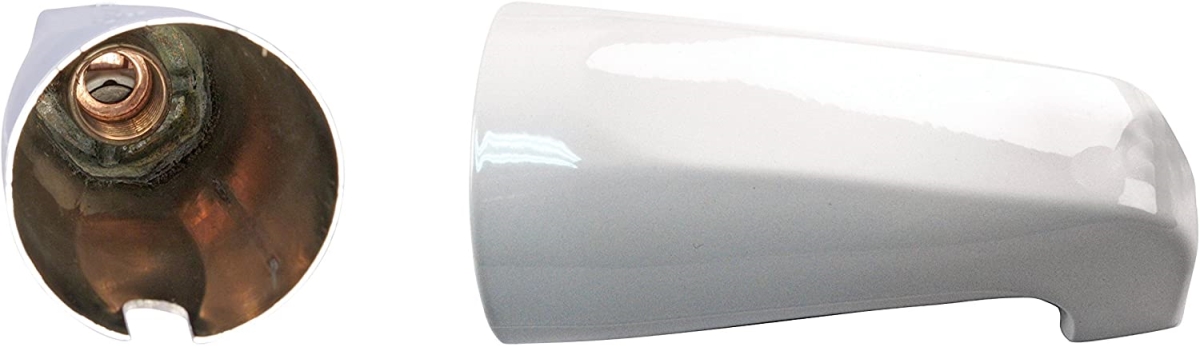 0.5 in. Tub Spout in Connection, White