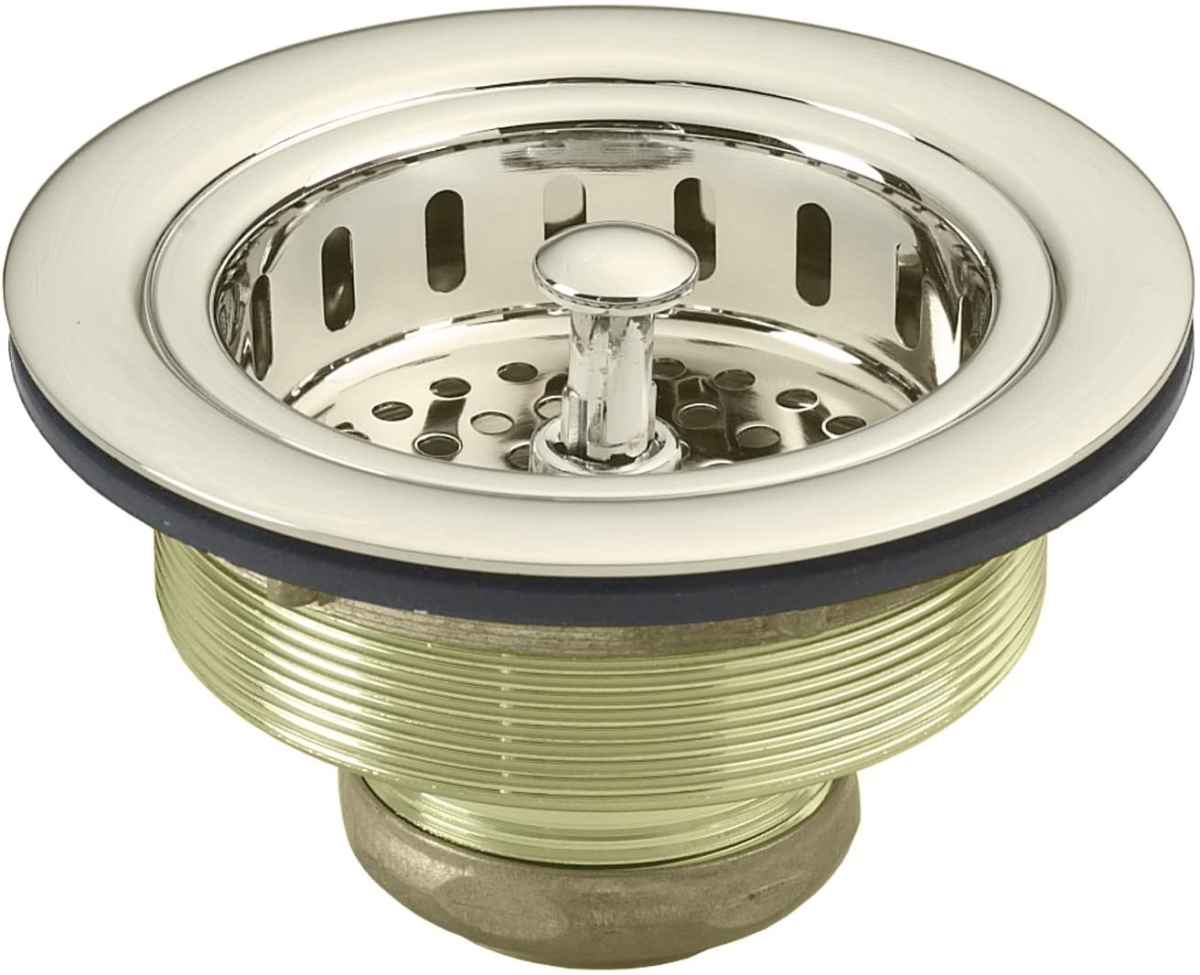Picture of Westbrass R214-05 3.5 in. Post Basket Strainer, Polished Nickel - Large