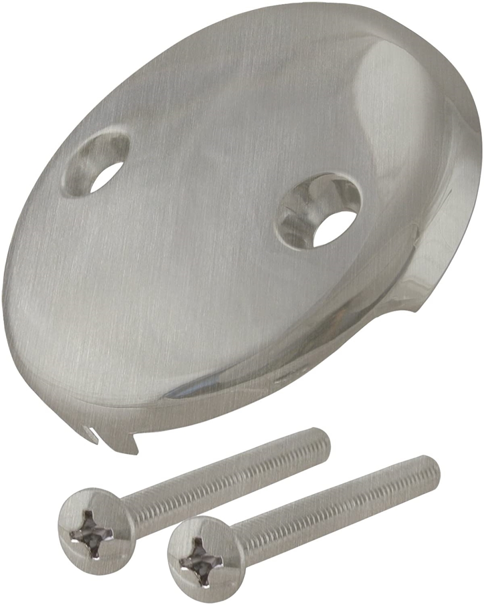 Picture of Westbrass R329-07 3.12 in. Single Hole Overflow Face Plate & Screw&#44; Satin Nickel