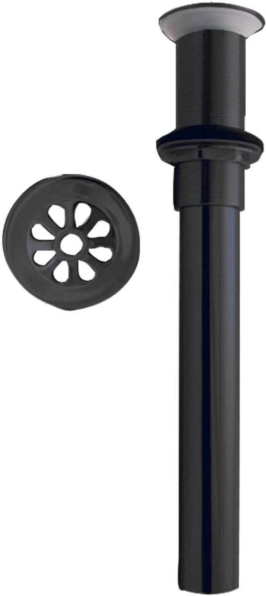 Rain Drop Grid Drain with No Overflow, Matte Black