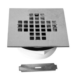 Square Shower Strainer Plastic, Oil Rubbed Bronze