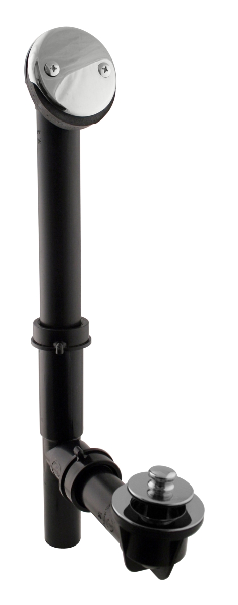 597144-26 1.5 in. Black Tubular Pull & Drain Bath Waste in Polished Chrome