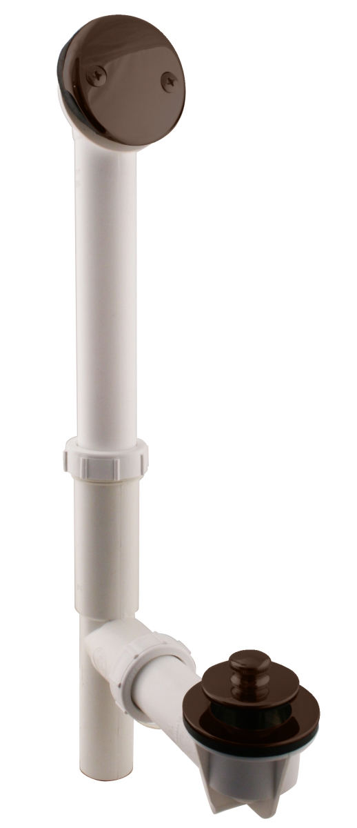 1.5 in. White Tubular Pull & Drain Bath Waste in Oil Rubbed Bronze
