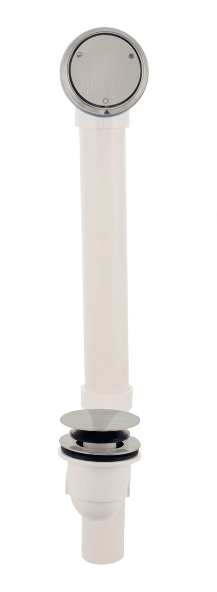 Schedule 40 PVC Tub Waste Closing Overflow in Satin Nickel