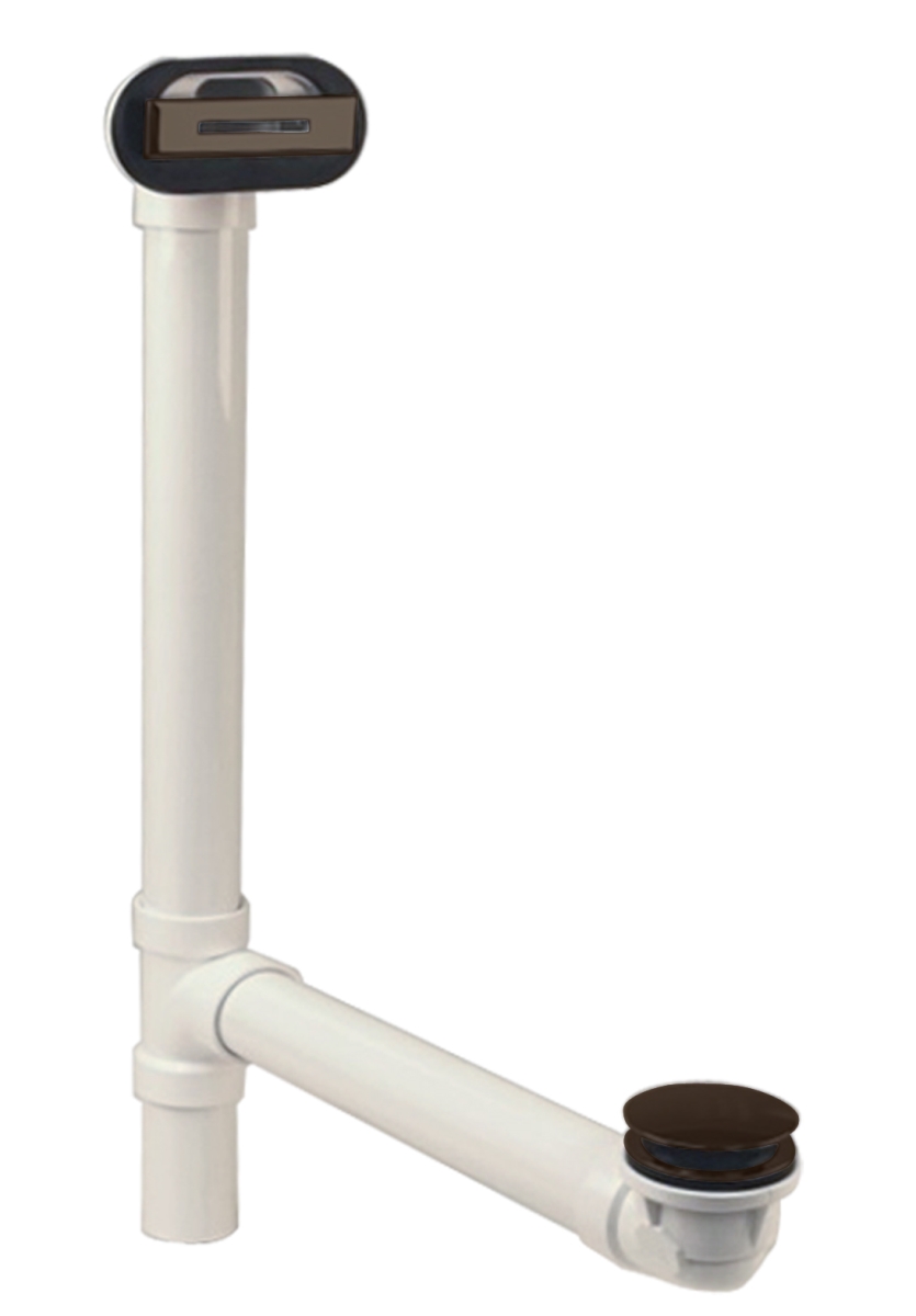 Schedule 40 PVC Tub Waste with Tip-Toe Drain & Linear Overflow in Oil Rubbed Bronze