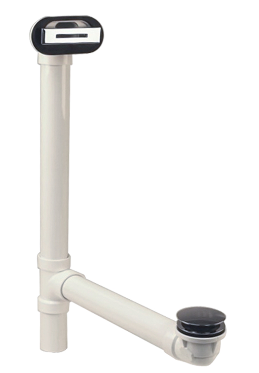 D493244LD-26 Schedule 40 PVC Tub Waste with Tip-Toe Drain & Linear Overflow in Polished Chrome