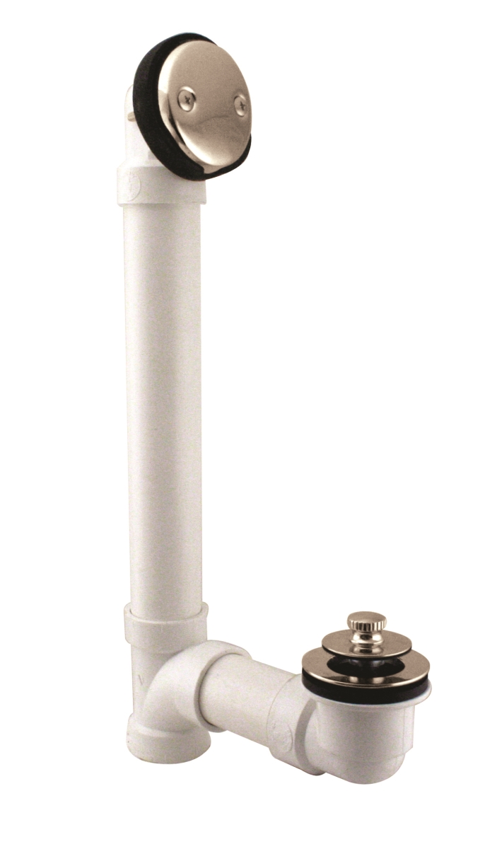 D4972-05 Pull & Drain Schedule 40 PVC Bath Waste with Two-Hole Elbow in Polished Nickel