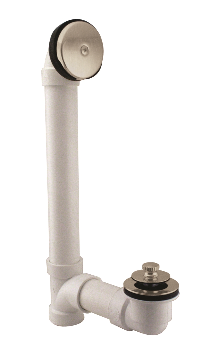 D49721-07 Pull & Drain Schedule 40 PVC Bath Waste with One-Hole Top Elbow in Satin Nickel