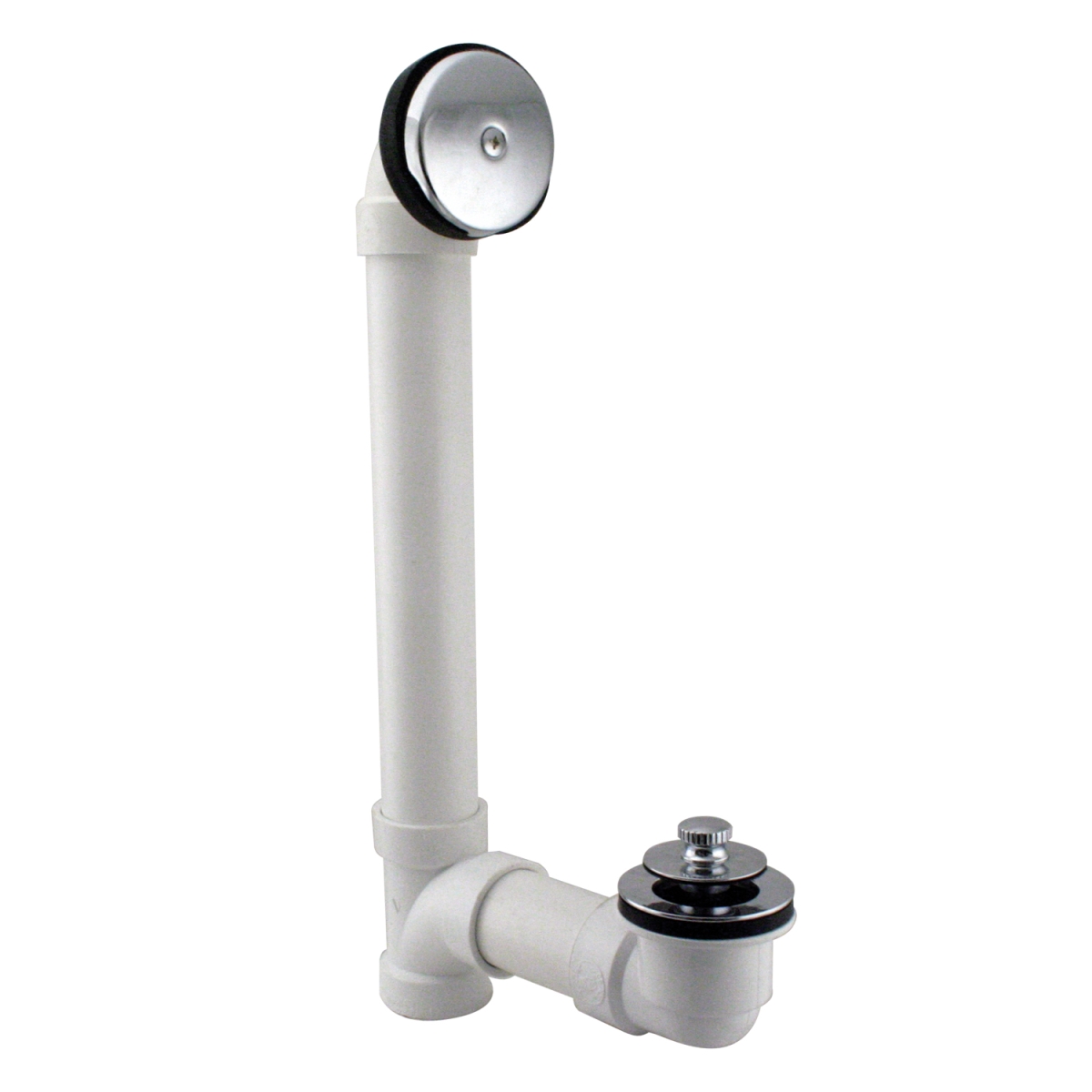 D49721-26 Pull & Drain Schedule 40 PVC Bath Waste with One-Hole Top Elbow in Polished Chrome