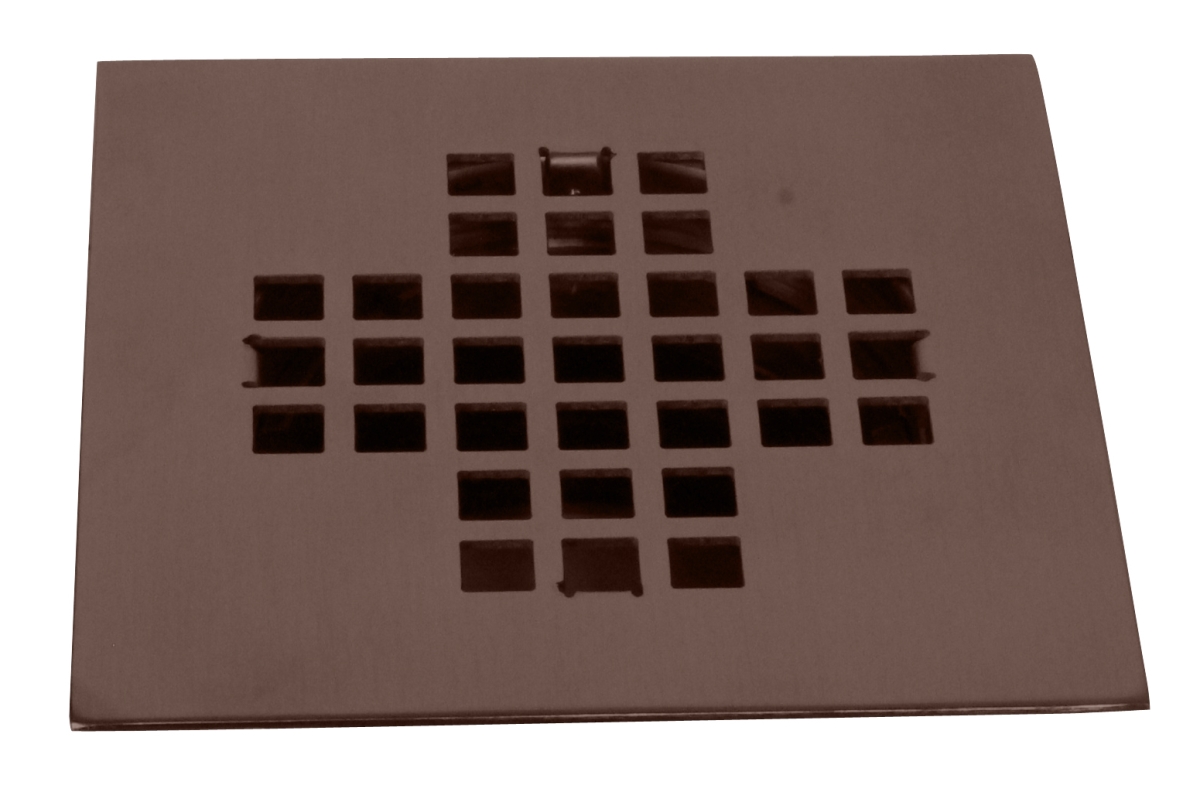 Square Shower Drain Cover in Oil Rubbed Bronze