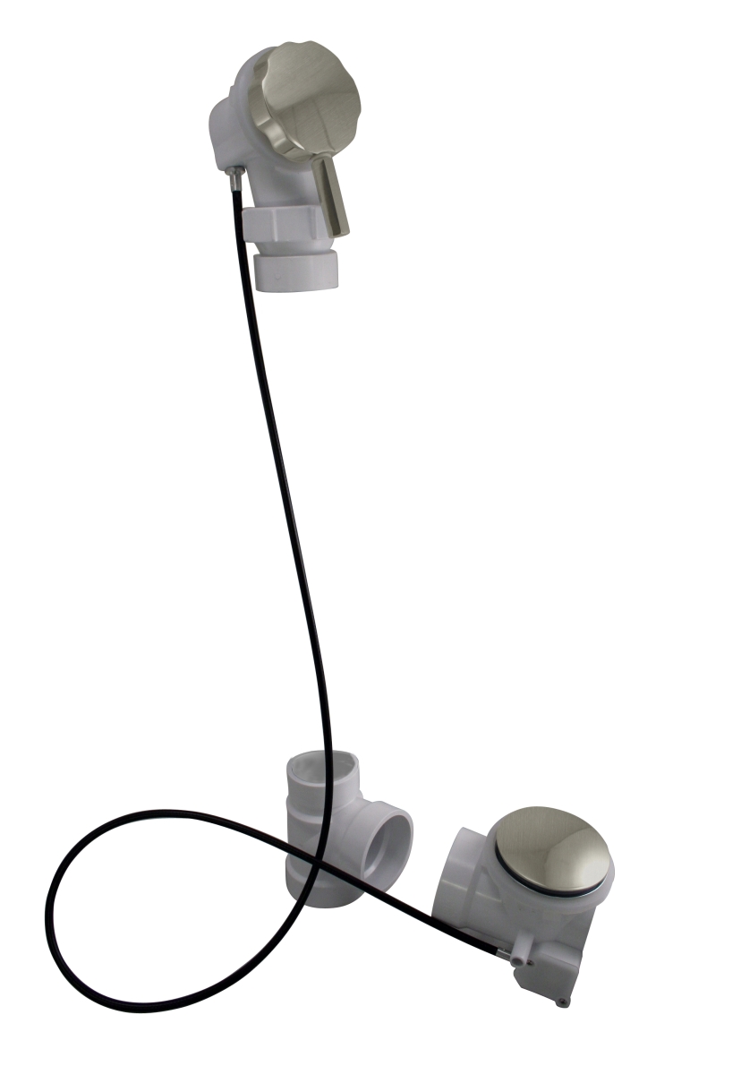 Rapid Flow 2 in. Ball Joint Head PVC Cable Drive with 45 in. Cable in Satin Nickel