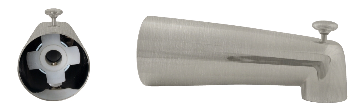 7 in. Diverter Tub Spout for Copper Pipe in Satin Nickel