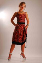 Picture of Western Fashion XC869-Black-XL Velvet Slid Dress with Spiderl Pattern, Black - Extra Large