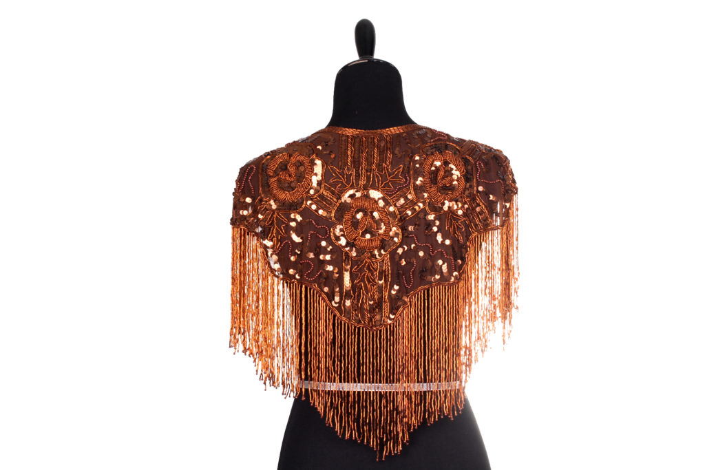 Picture of Western Fashion 1006-CPR Beaded Shawl with Roses&#44; Copper