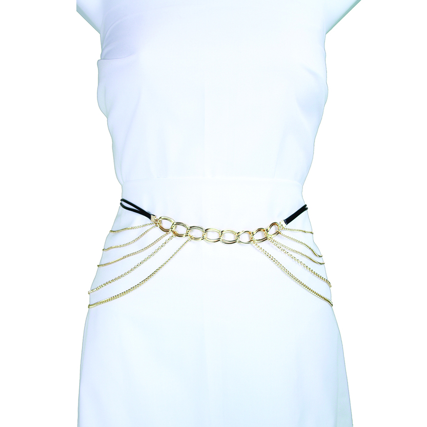 Picture of Western Fashion 14373-G Multi Strand Waist, Gold