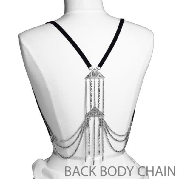 Picture of Western Fashion 15186-S Triangle Back Body Chain&#44; Silver