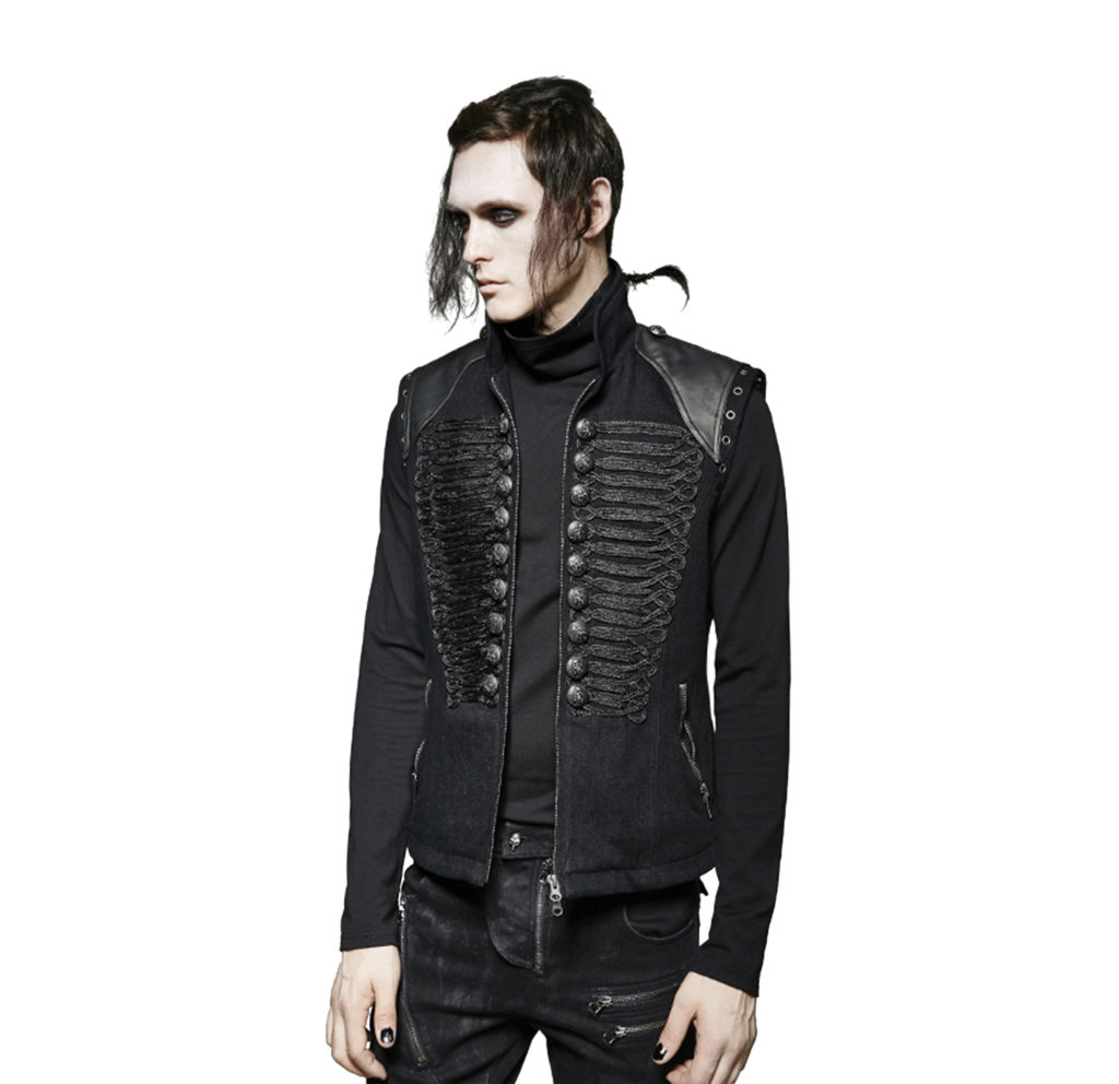 Picture of Western Fashion Y711-2XL Military Uniform Vest&#44; Black - 2XL