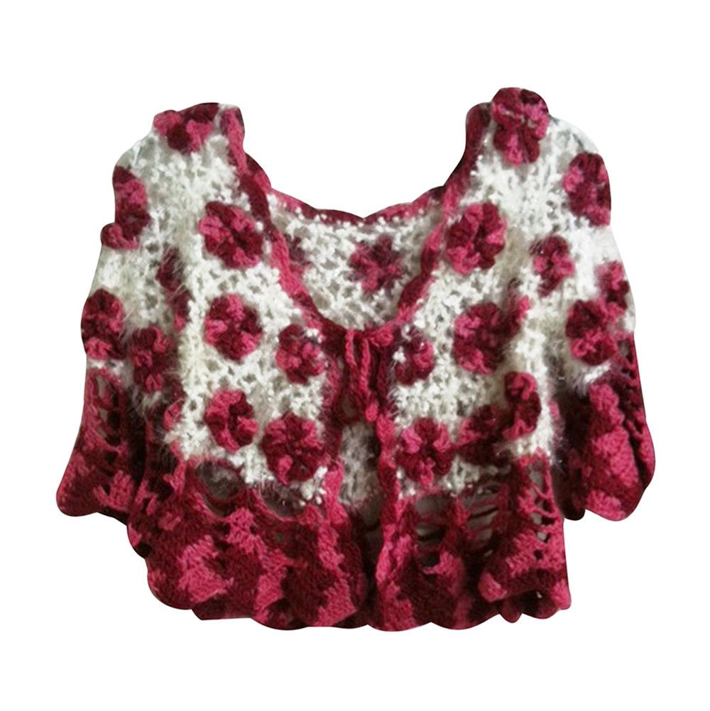 Picture of Western Fashion 2274TOP Rose Wool Crochet Top