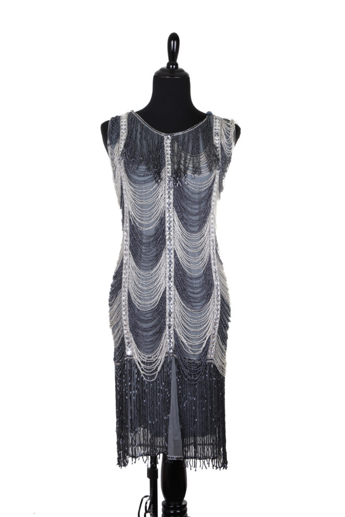 Picture of Western Fashion 2312-L Flapper Dress&#44; Gray & Silver - Large