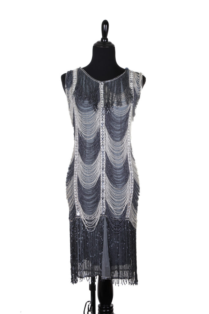 Picture of Western Fashion 2312-M Flapper Dress&#44; Gray & Silver - Medium