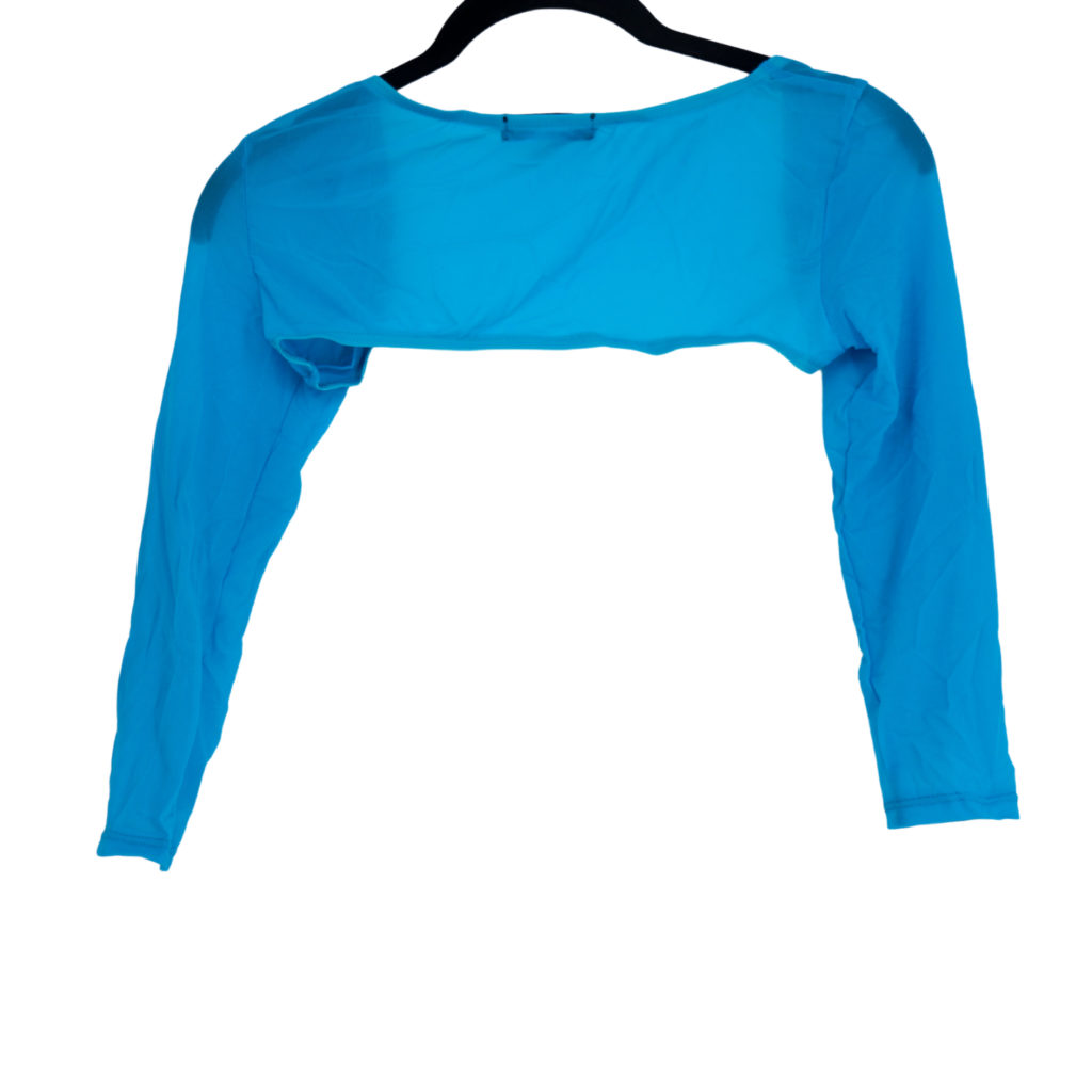 Picture of Western Fashion 2877-TRQ Long Sleeve Mini Bolero Top without Tie&#44; Turquoise