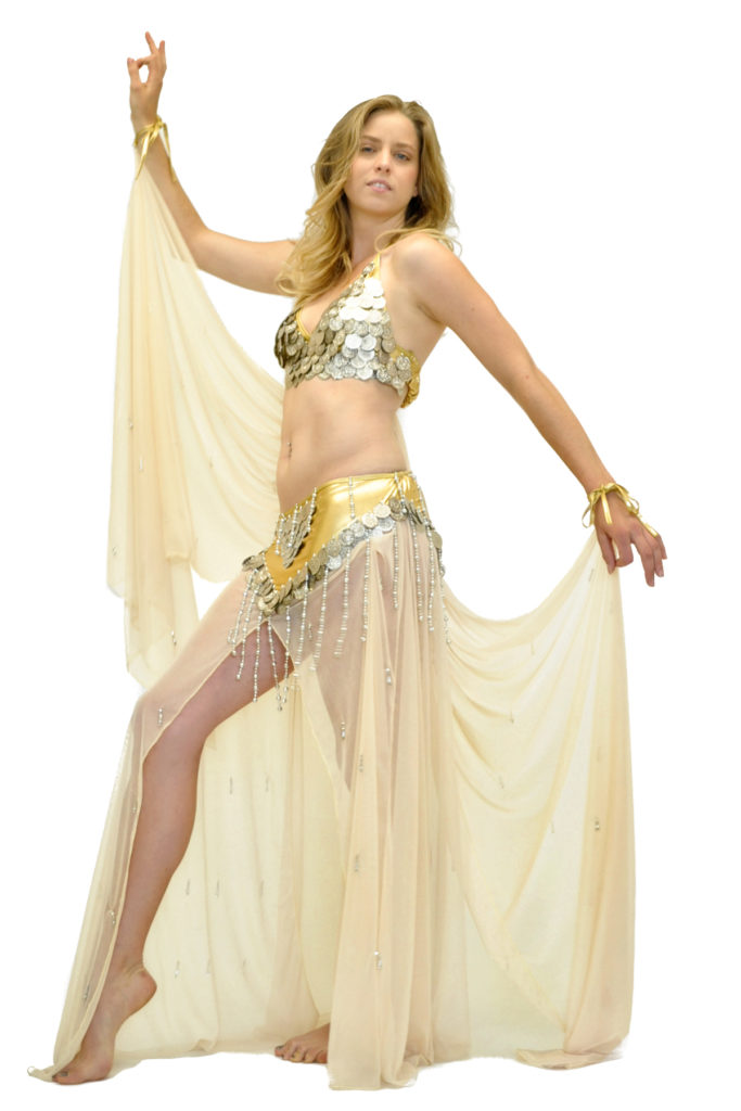 Picture of Western Fashion 4169-SM Belly Dancer Costume Set&#44; Beige - Small & Medium