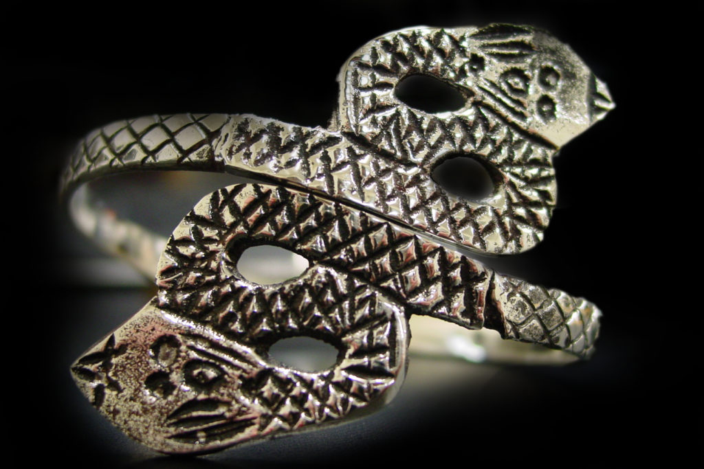 Western Fashion 971-S Snake Arm Band, Silver
