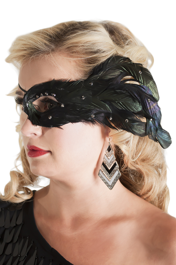 Picture of Western Fashion 63041 Peacock Feather Eyepatch, Aurora Borealis