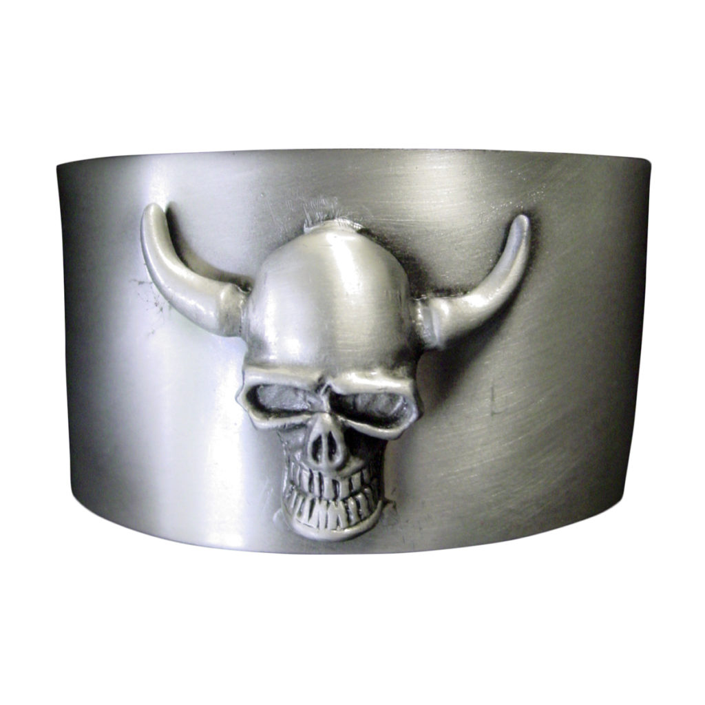 Picture of Western Fashion 68015 Horned Skull Cuff&#44; Silver