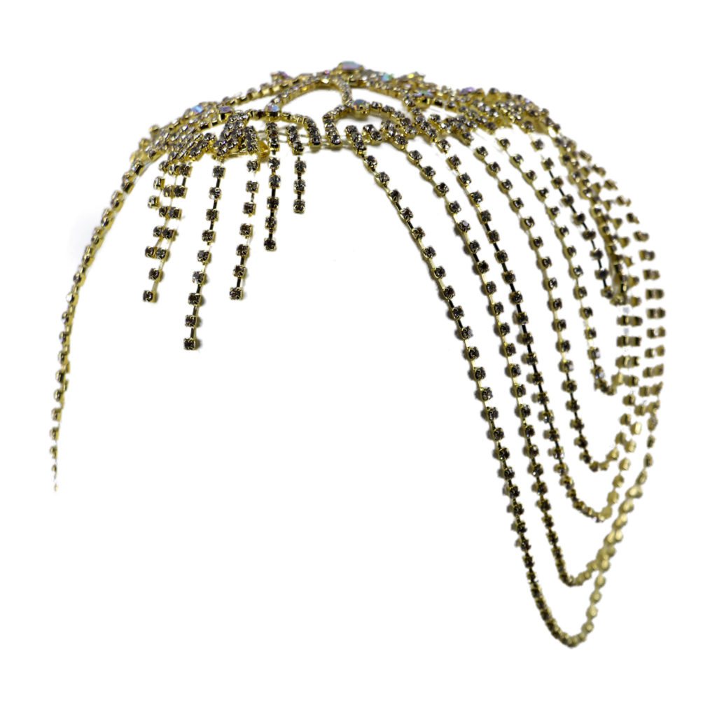 Picture of Western Fashion 71175-G Rhinestone Headdress&#44; Gold