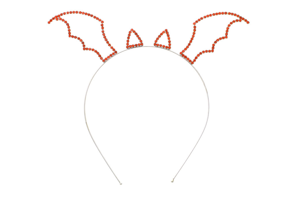 Picture of Western Fashion 71556-RD-S Bat Ears & Wings Headband&#44; Silver & Red