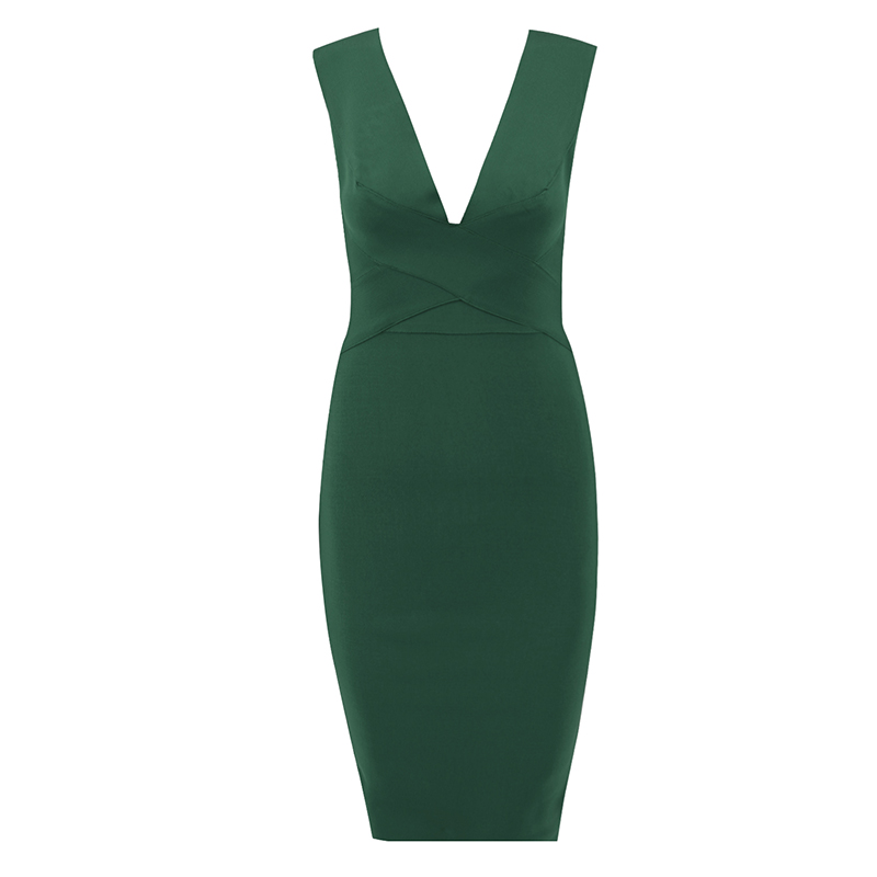 Picture of Western Fashion 7215-GRN-L Sexy Bandage Dress, Red - Large