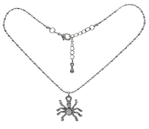 Picture of Western Fashion 81665 Rhinestone Spider Anklet&#44; Silver
