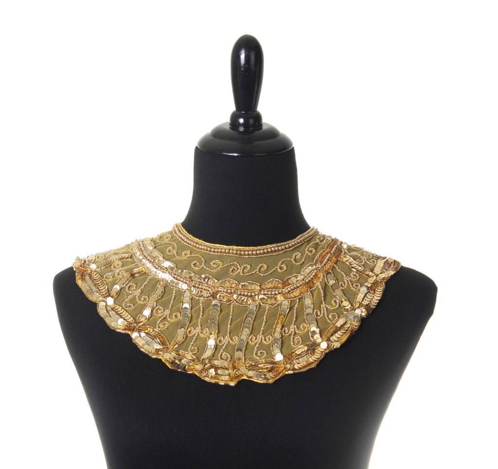 Picture of Western Fashion 8903-GLD Beaded Collar&#44; Gold - Small