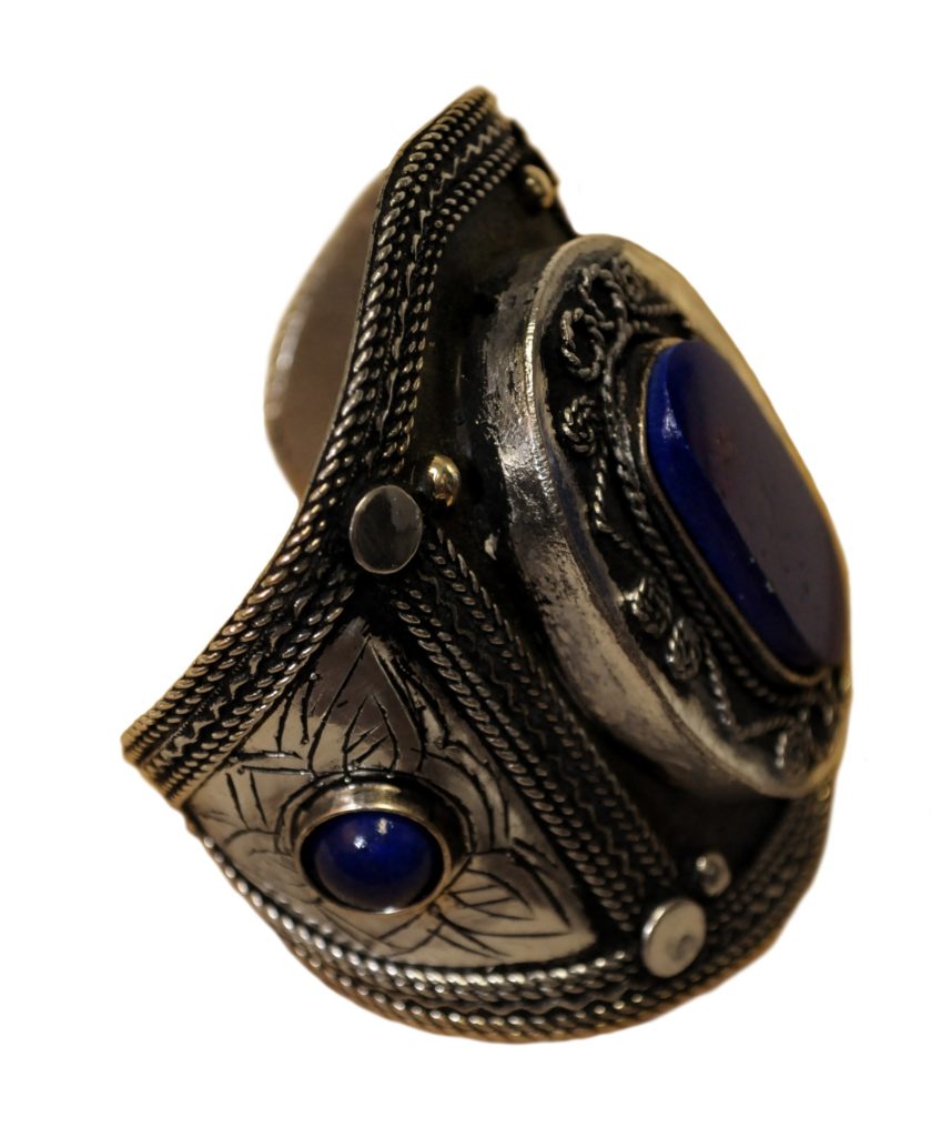 Picture of Western Fashion 99045 Tribal Metal Cuff with Stones&#44; Silver