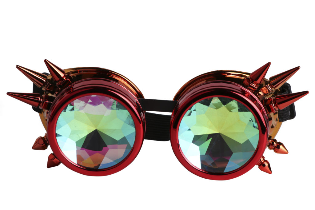 Picture of Western Fashion 68747-REDORG Steampunk Psychedelic Kaleidoscope Glasses&#44; Red & Orange