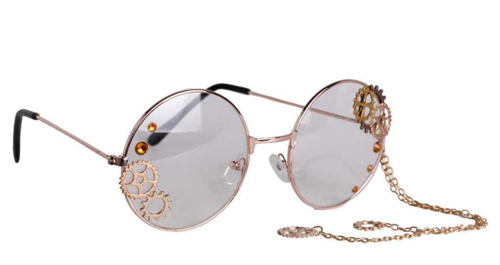 Picture of Western Fashion 69135-RG Steampunk Glasses Spectacles with Gears&#44; Rose Gold