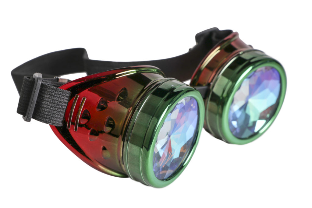 Picture of Western Fashion 68741-GR-RD Rave Kaleidoscope Goggles&#44; Green & Red